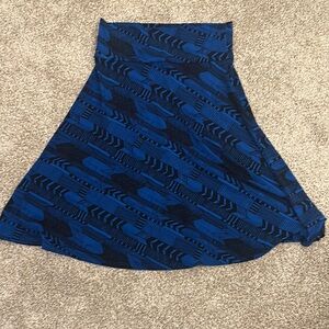 LuLaRoe Blue Patterned Women's Skirt